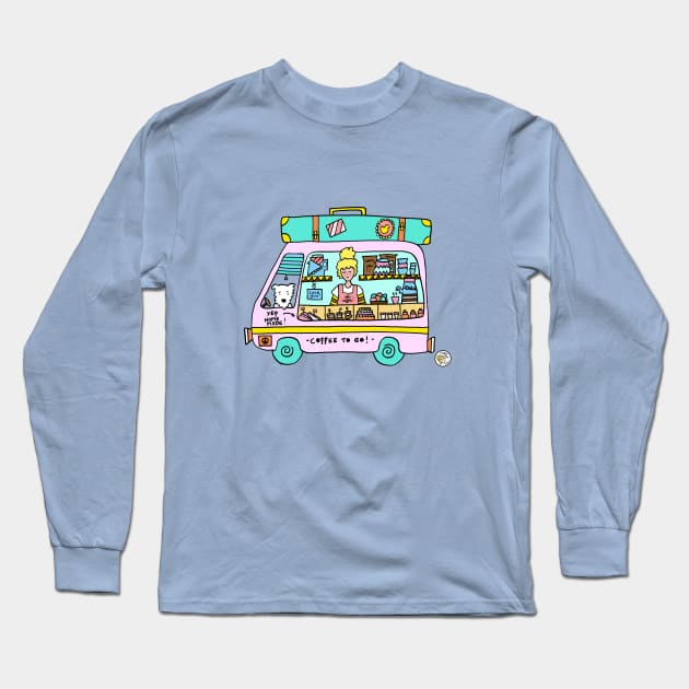 Coffee Truck Long Sleeve T-Shirt by Mellowdays